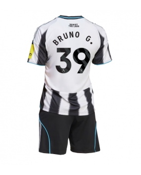 Newcastle United Bruno Guimaraes #39 Maglia Gara Casa Repliche 2025-26 Bambino Maniche Corte